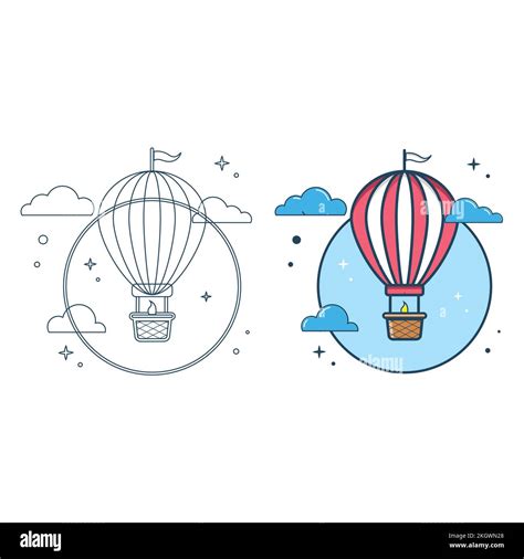 Hot Air Ballo Banque D Images Vectorielles Alamy