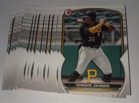 Lot 25 Termarr Johnson 2023 Bowman Prospect Rookie Cards Pirates 1