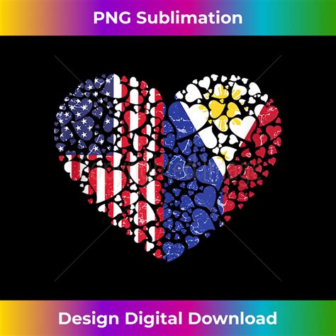 Half Philippine Half American Flag Usa Philippines Pride Tan Inspire