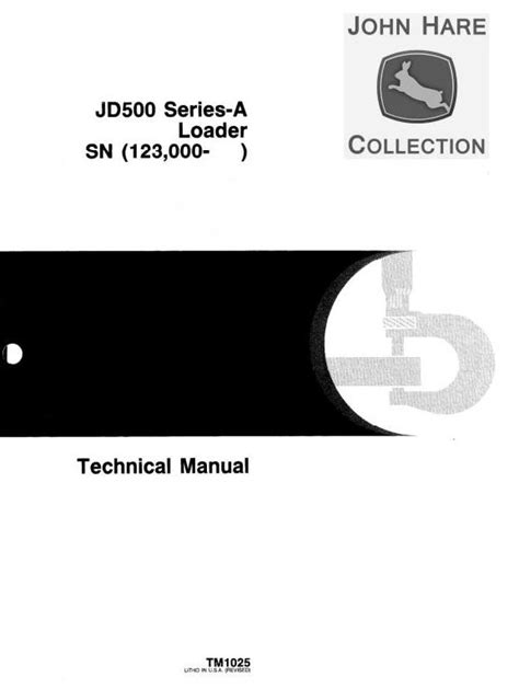 John Deere 500A Backhoe Loader Technical Manual TM1025