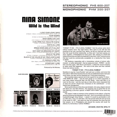 Nina Simone Wild Is The Wind Vinyl Lp Eu Reissue Hhv