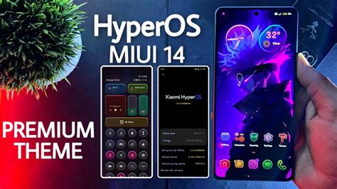 HyperOS Miui 14 Premium Theme For Any Xiaomi Devices New Neon