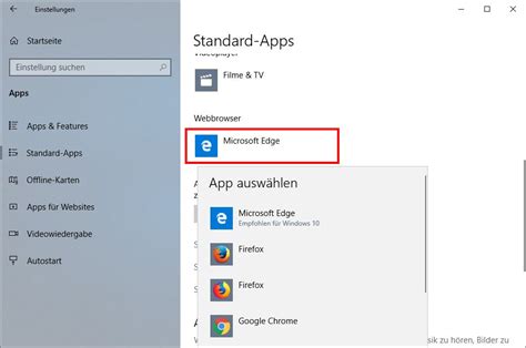 Windows 10 Standardbrowser festlegen ändern so geht s