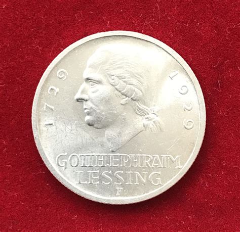 3 марки 1929 год Лессинг Веймарская Республика