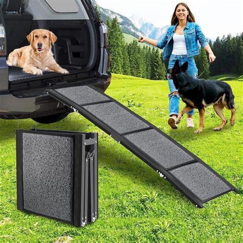 Amazon.com: Dog Ramp for Car, Mowfeu Portable Folding Pet Stair Ramp for Medium & Large & Old ...