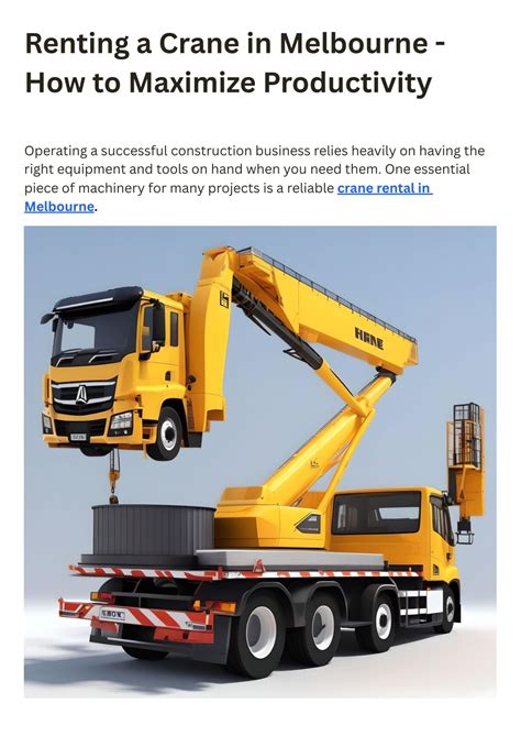 Ppt Melbourne Crane Hire Enhancing Efficiency And Safety In