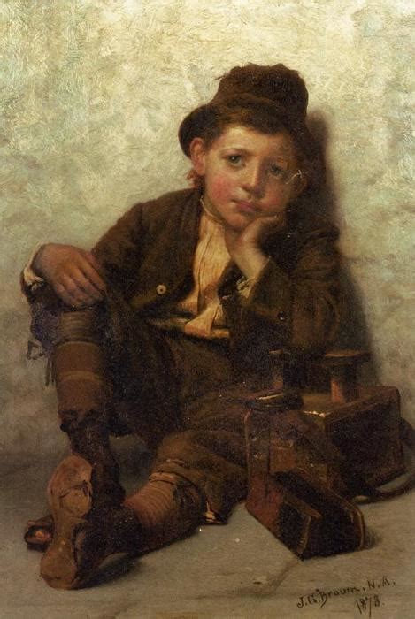 Museu De Reproduções De Arte O pequeno sapato Shine Boy 1878 por John