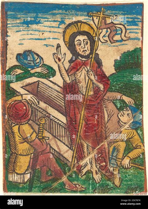 German 15th Century Artist The Resurrection Twenty Eight Scenes