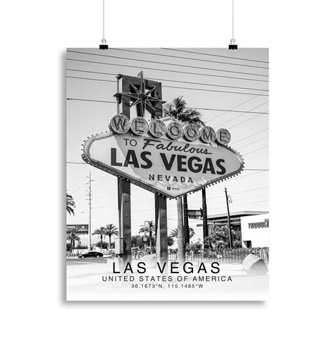 Las Vegas Travel Print Vegas Poster Travel Wall Art Decor - Etsy