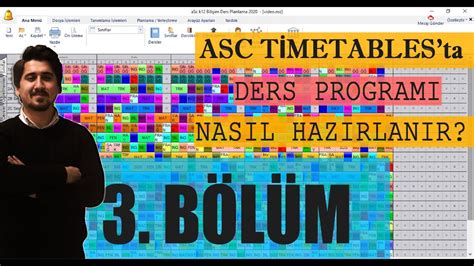 ASC Timetables Ders Programı Nasıl Hazırlanır Bölüm 3 YouTube