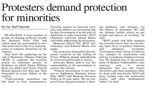 Dawn EPaper Feb 07 2022 Protesters Demand Protection For Minorities