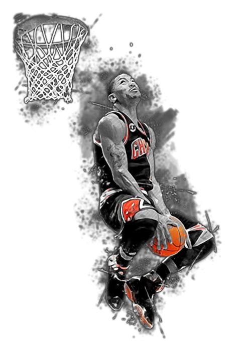 Derrick Rose Dunking Png