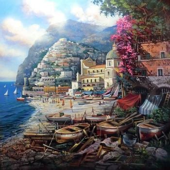 Solve Village Coastal Scene Jigsaw Puzzle Online With Pieces