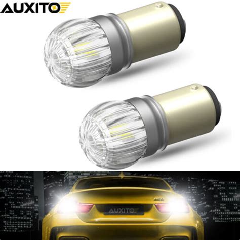 2x AUXITO 1157 LED Turn Signal Brake Reverse Daytime Light Bulb White