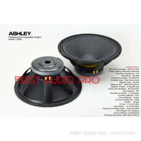 Jual Speaker Komponen Ashley L A L A L A Inch Original