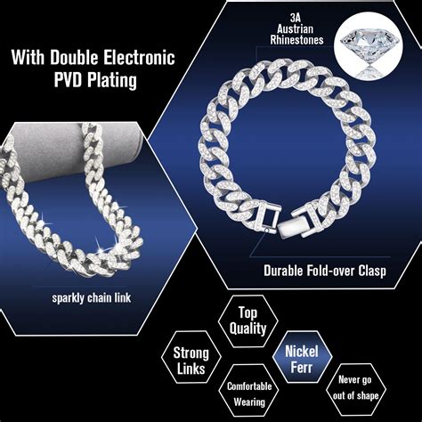 Cuban Chains For Men Silver Cuban Link Chain Cuban Link Bracelet For