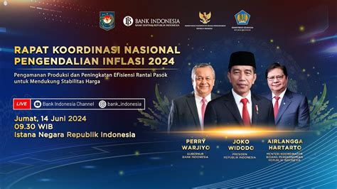 Rapat Koordinasi Nasional Pengendali Inflasi 2024 YouTube