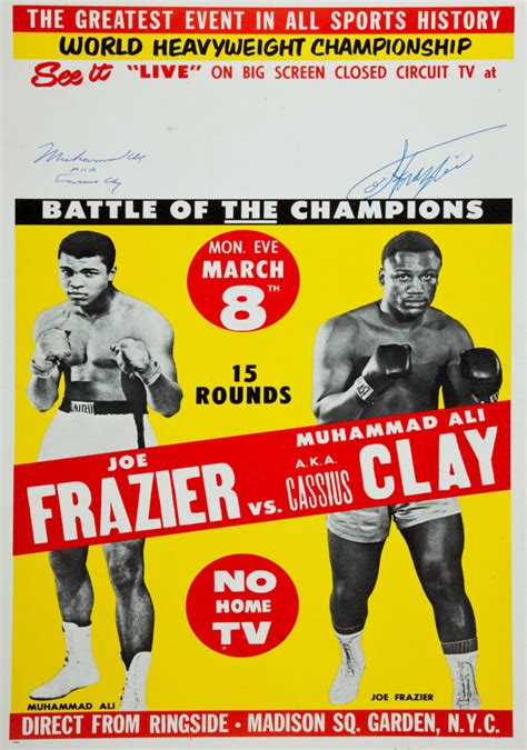 Muhammad Ali vs. Joe Frazier 1971 Fight Poster