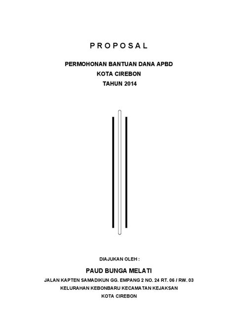 Contoh Proposal Dana Hibah Paud Pulp