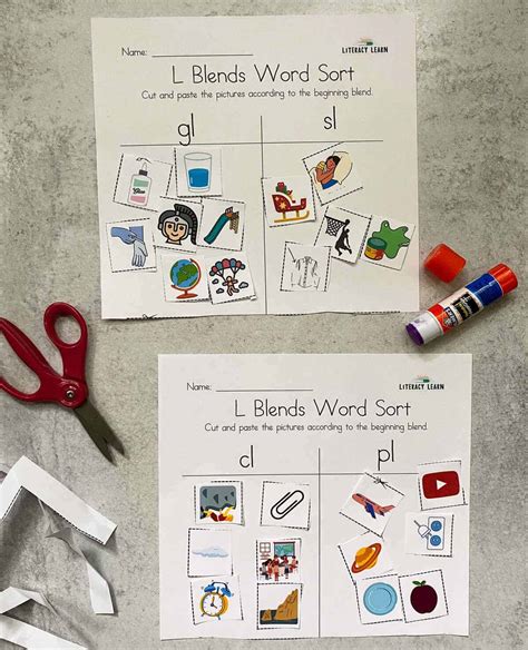 L Blends Worksheets 6 Free Printables Literacy Learn