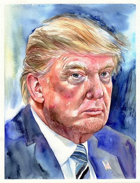 President Donald Trump Painting By Suzann Sines Pixels