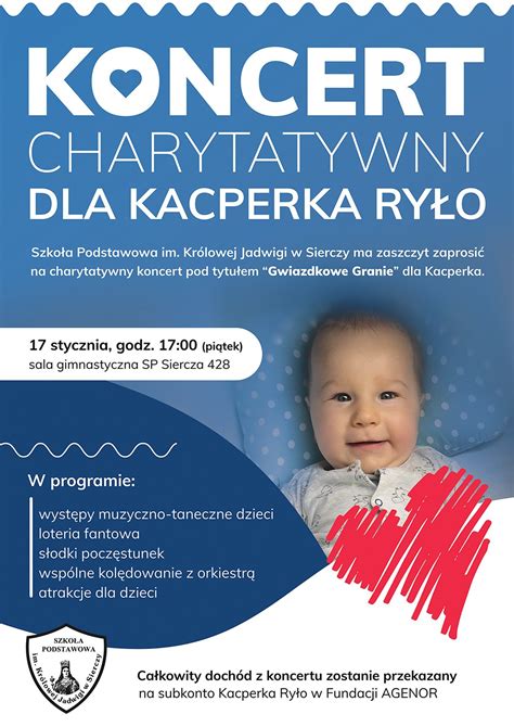 Zaproszenie Na Koncert Charytatywny Dla Kacperka Ry O Szko A