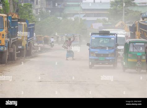 Dhaka Bangladesh Ao T La Pollution Due La Poussi Re Ajoute