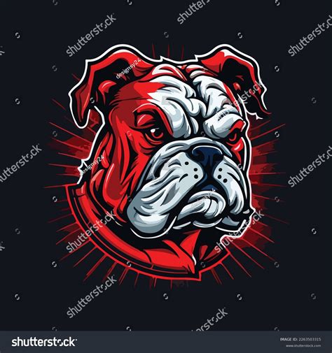 Angry Bulldog Mascot Vector Illustration Stock Vector Royalty Free