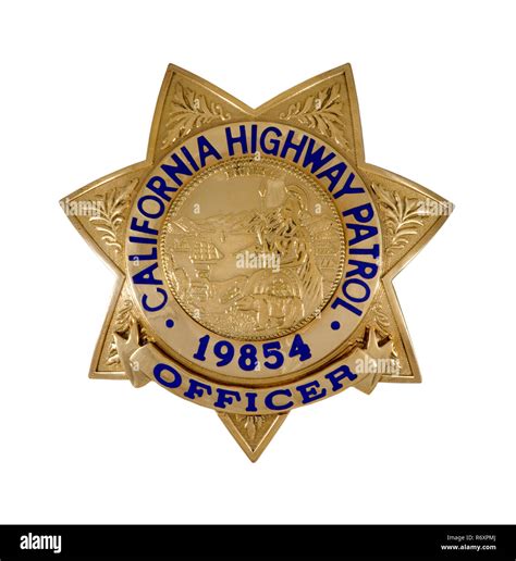 california highway patrol officer's badge Stock Photo - Alamy