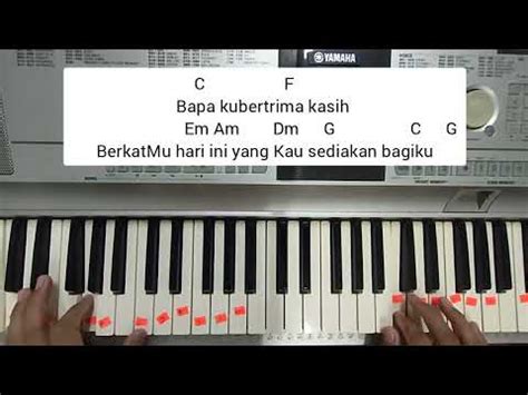 Bapa Engkau Sungguh Baik Belajar Piano Pemula Lirik Chord C Youtube