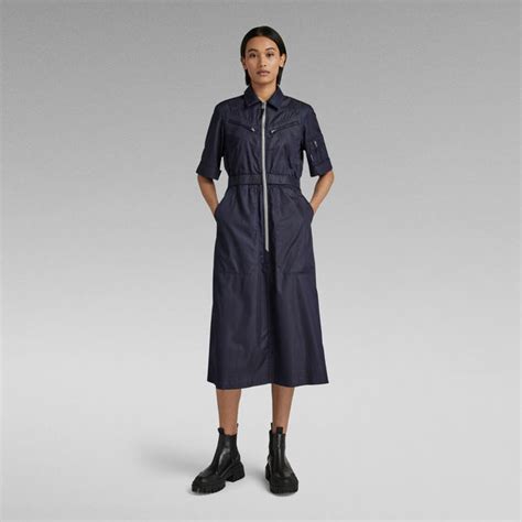 Flightsuit Kleid Dunkelblau G Star Raw®