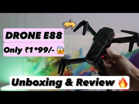 Drone E Unboxing Review Dual Cameras Budget Drone Unboxing Youtube