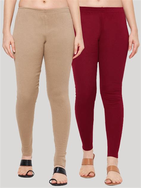 Buy Clora Creation Pack Of 2 Woolen Ankle Length Leggings Leggings