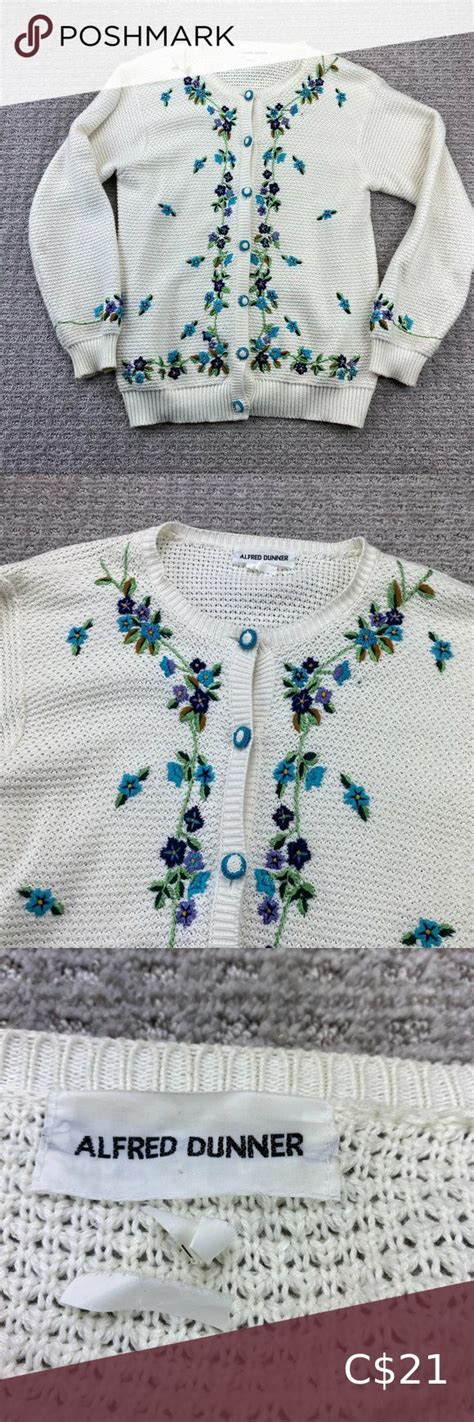 Coastal Grandma Alfred Dunner Sweater Women Fits L Xl White Floral