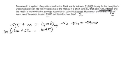 SOLVED Translate To A System Of Equations And Solve Mark Wants To