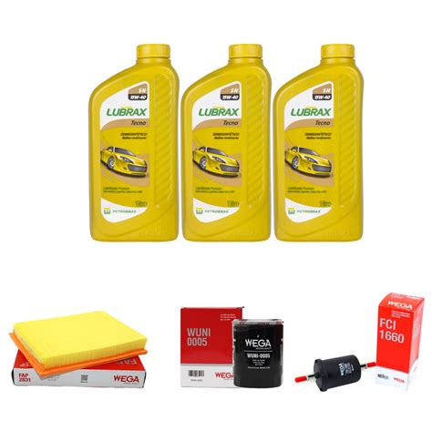 Kit Filtros Óleo Palio Strada Siena Fiat Fire Lubrax 15w40 em 6x s