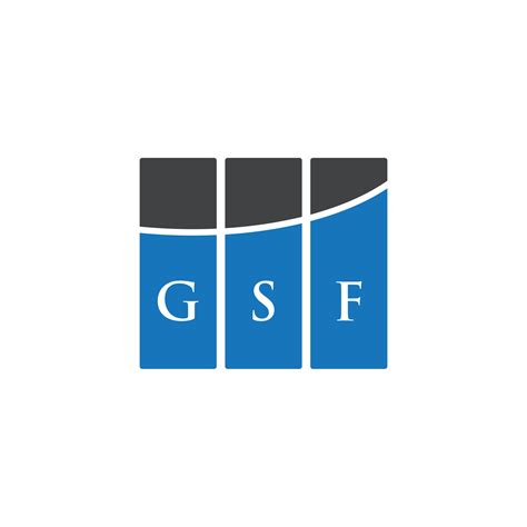 Gsf Letter Logo Design On White Background Gsf Creative Initials