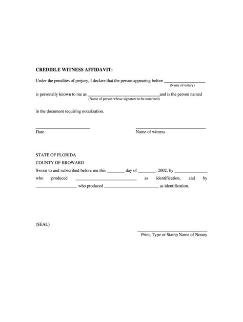 Witness Affidavit Template Fill Online Printable Fillable Blank