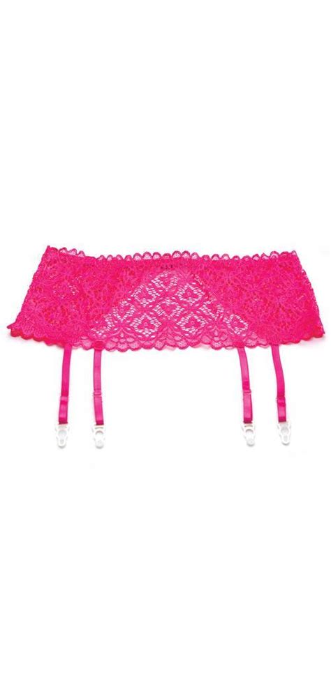 Stretch Lace 5 Inch Band Garter Hot Pink