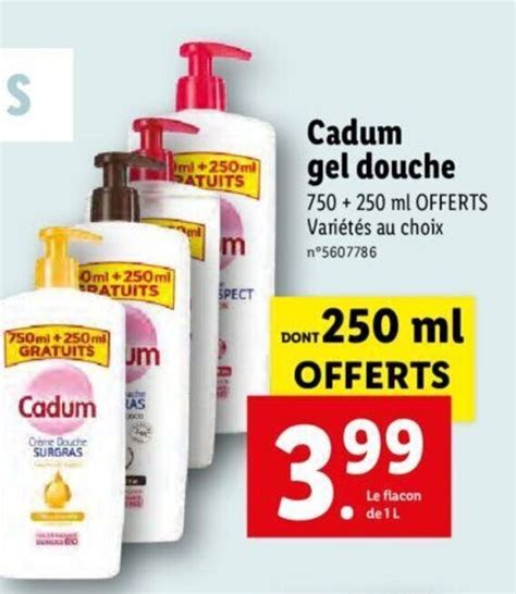 Promo Cadum Gel Douche Chez Lidl