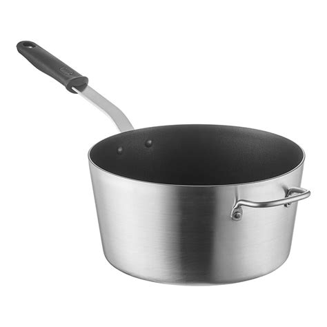 Vollrath Wear Ever 85 Qt Tapered Non Stick Aluminum Sauce Pan With Steelcoat X3 And Black