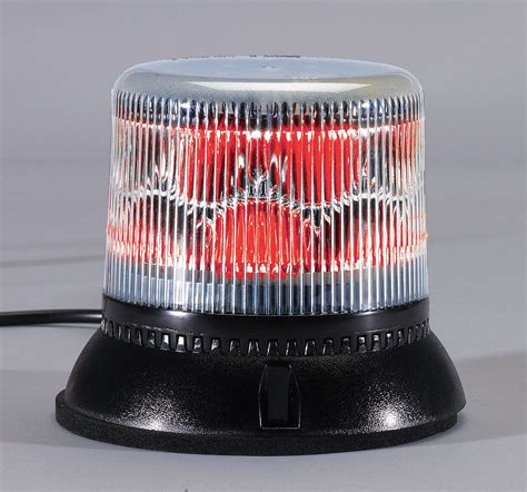 Pse Amber Dual Level Strobe Light Red Rotating 6gpn2 Lss222cr Grainger