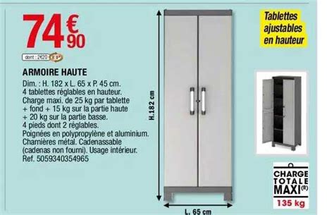 Promo Armoire Haute chez Brico Dépôt iCatalogue fr