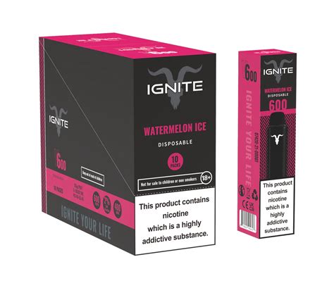 IGNITE Watermelon Ice Disposable Vape Only White Europa