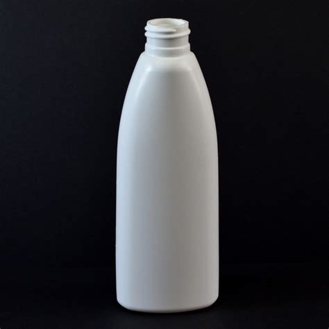 6 Oz 24 410 Teardrop Oval White HDPE Bottle PackagingBuyer