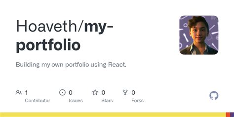 Github Hoavethmy Portfolio Building My Own Portfolio Using React