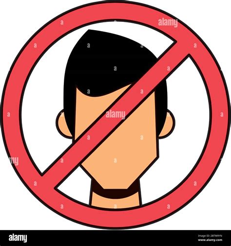 Forbidden Person Without Face Masks Stock Vector Image And Art Alamy