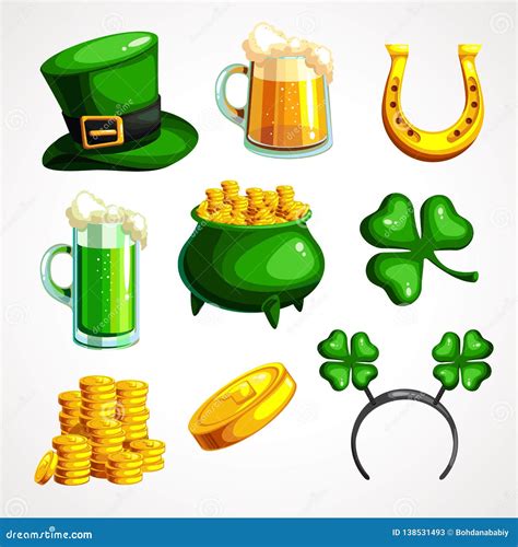 A Set of Symbols for the of St. Patrick S Day Stock Vector ...