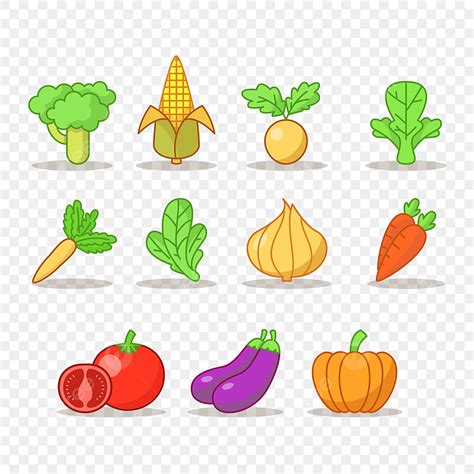 Vegetable Illustrations Clipart Vector Set Of Vegetables Clipart
