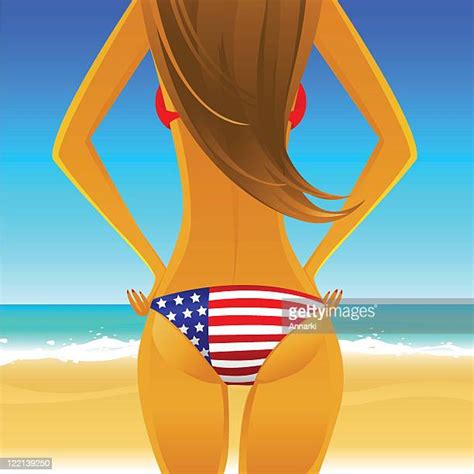 22 Beach American Flag High Res Illustrations Getty Images